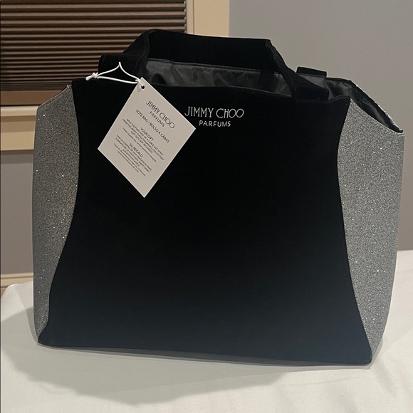 Jimmy Choo Handbags - Jimmy Choo Black and Silver Tote Bag